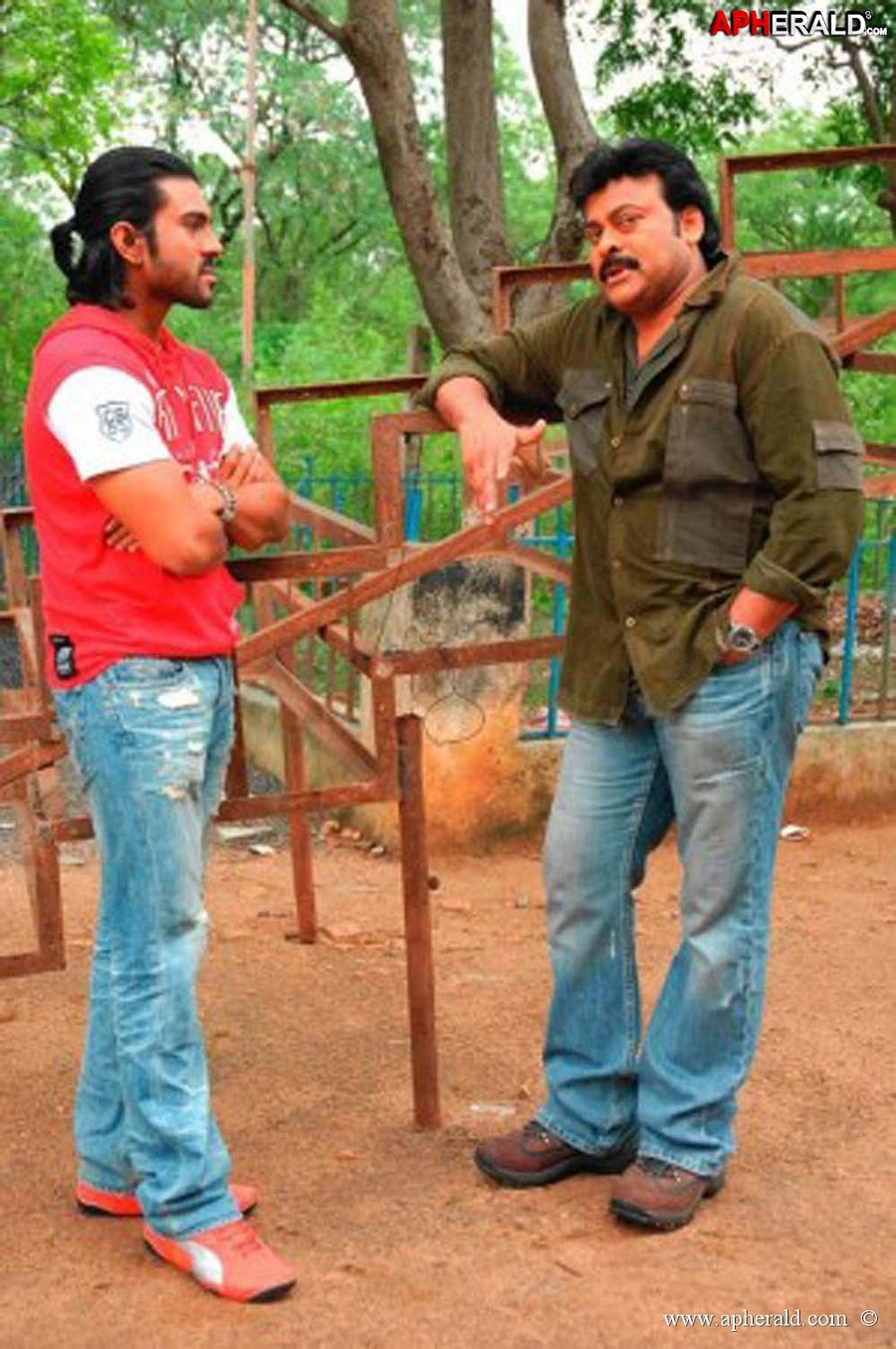 Chiranjeevi with Ramcharan Unseen Collection