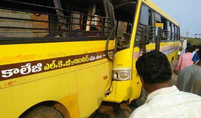 City Public School Bus Accident In Yarada Photos