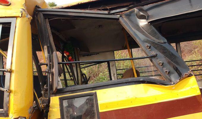 City Public School Bus Accident In Yarada Photos