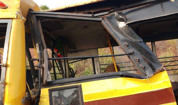 City Public School Bus Accident In Yarada Photos