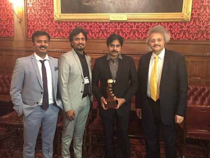 Clicks of Powerstar Pawan Kalyan IEBF Award in London Photos