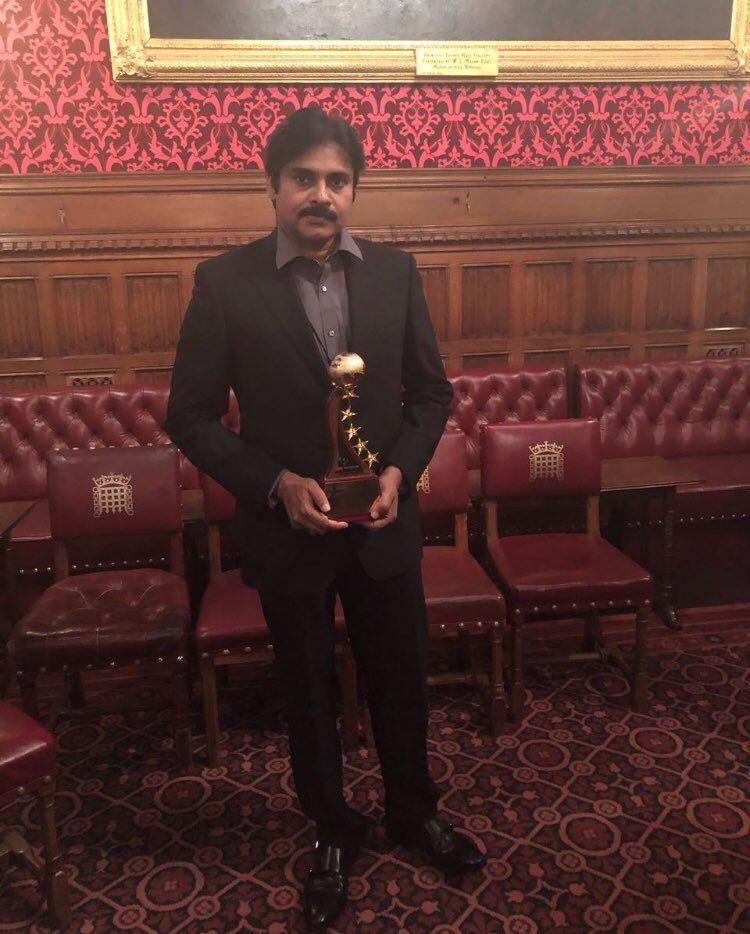 Clicks of Powerstar Pawan Kalyan IEBF Award in London Photos