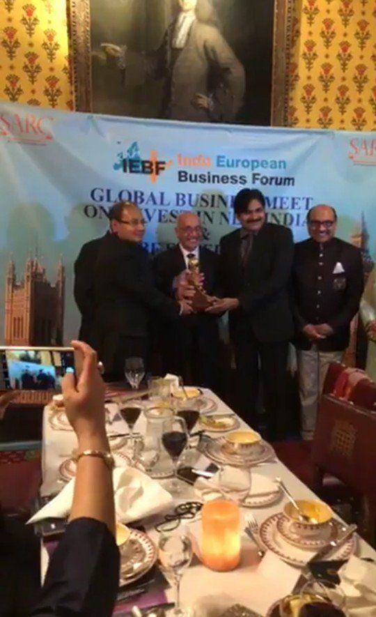 Clicks of Powerstar Pawan Kalyan IEBF Award in London Photos