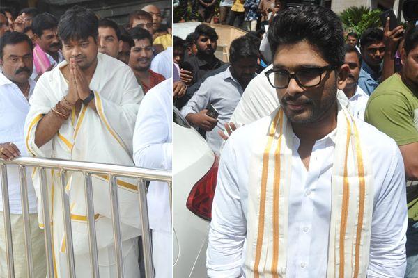 DJ Duvvada Jagannadham Movie Team Visit Tirupati Photos