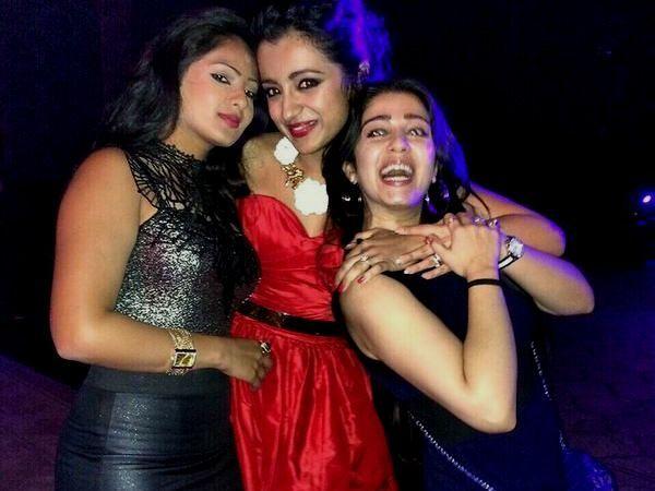 Drunk Actress Trisha Caught redhanded dancing on Streets Unseen Photos