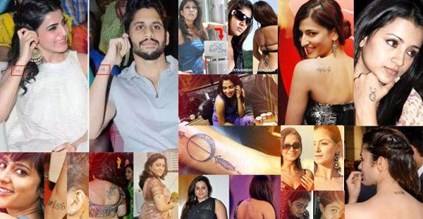 South Indian Celebrities With Their Tattoos Photos