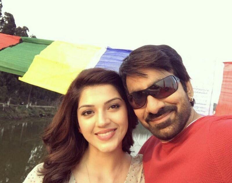 Exclusive Stills: Ravi Teja & Mehrene on the sets of Raja The Great