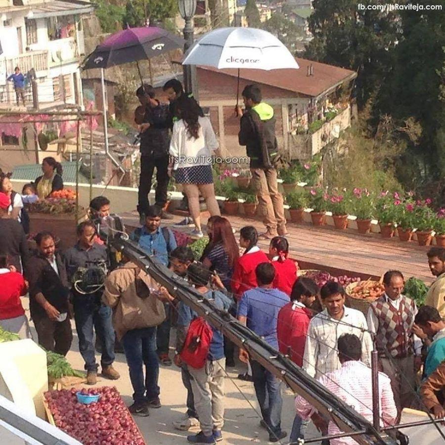 Exclusive Stills: Ravi Teja & Mehrene on the sets of Raja The Great
