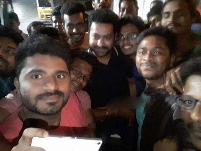 Fans met NTR at his residence Photos