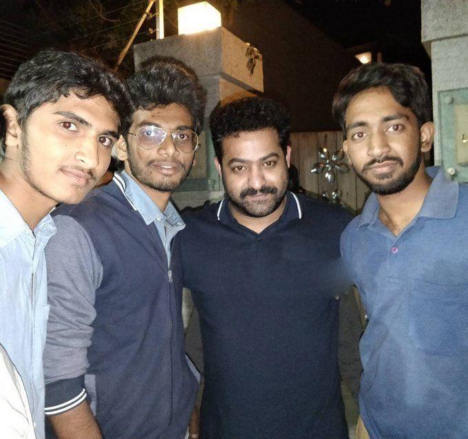 Fans met NTR at his residence Photos