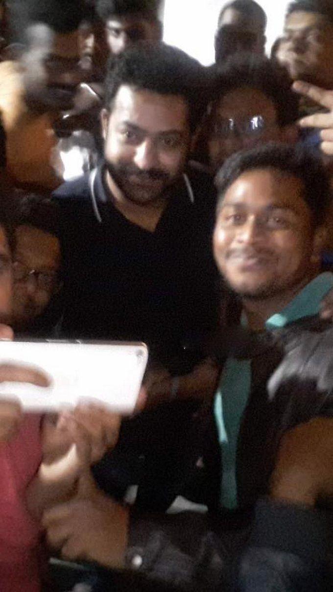 Fans met NTR at his residence Photos
