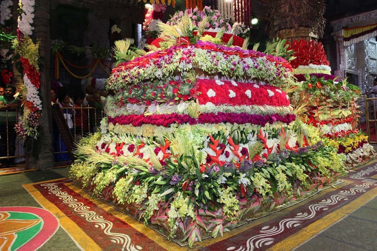 Flower Decorations for  Vaikunka Ekadasi at Tirumala