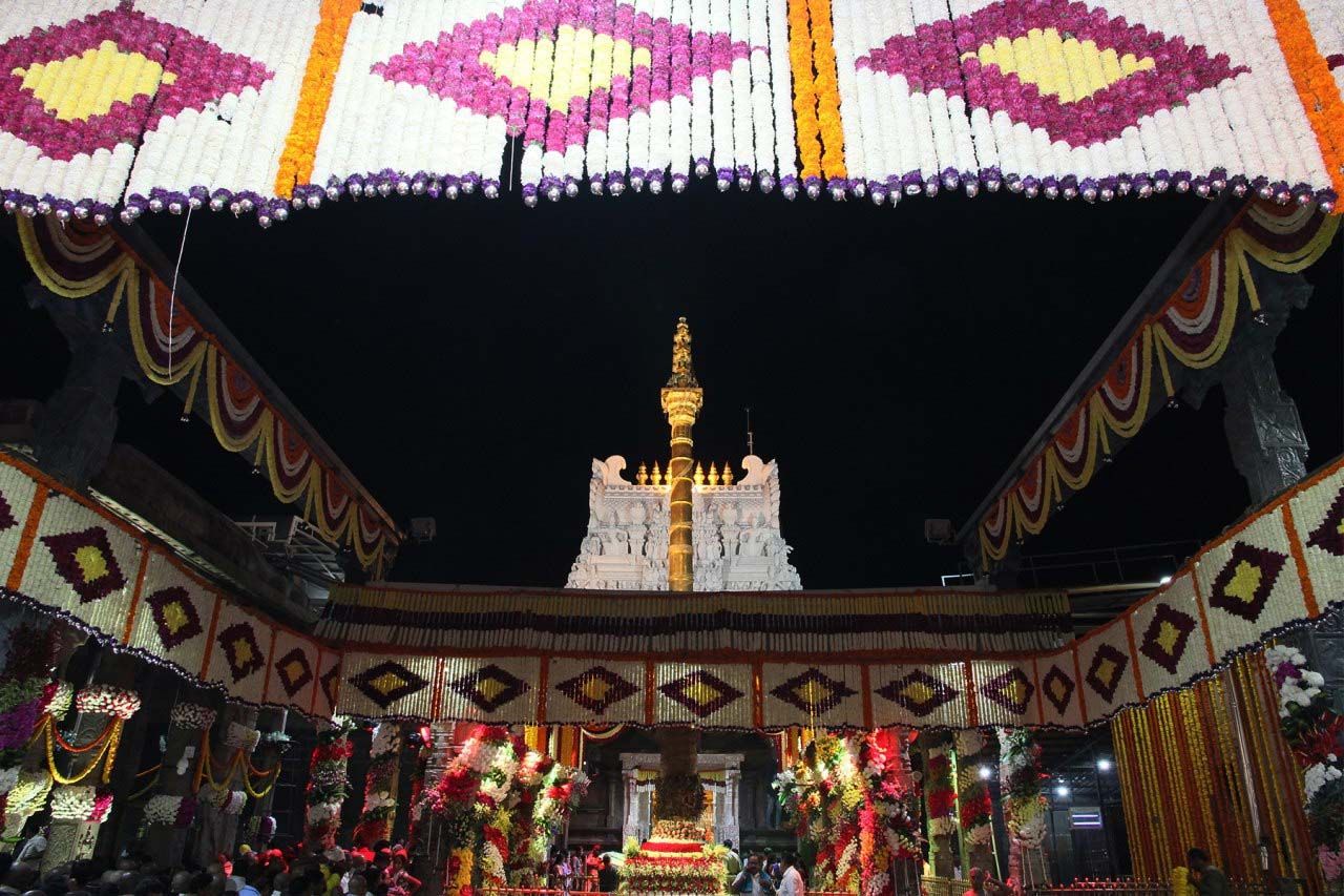 Flower Decorations for  Vaikunka Ekadasi at Tirumala