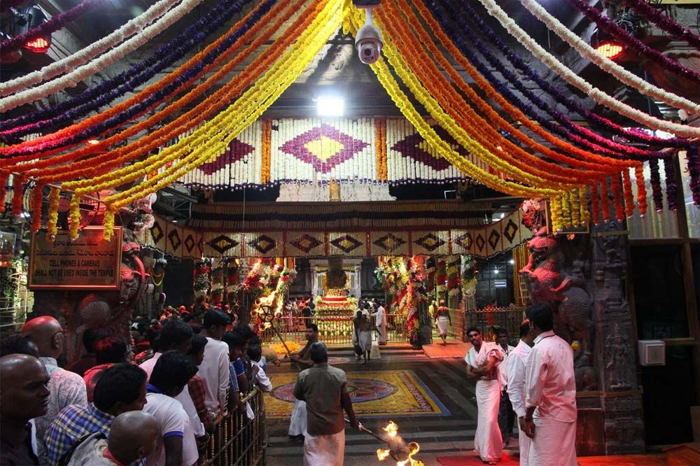 Flower Decorations for  Vaikunka Ekadasi at Tirumala