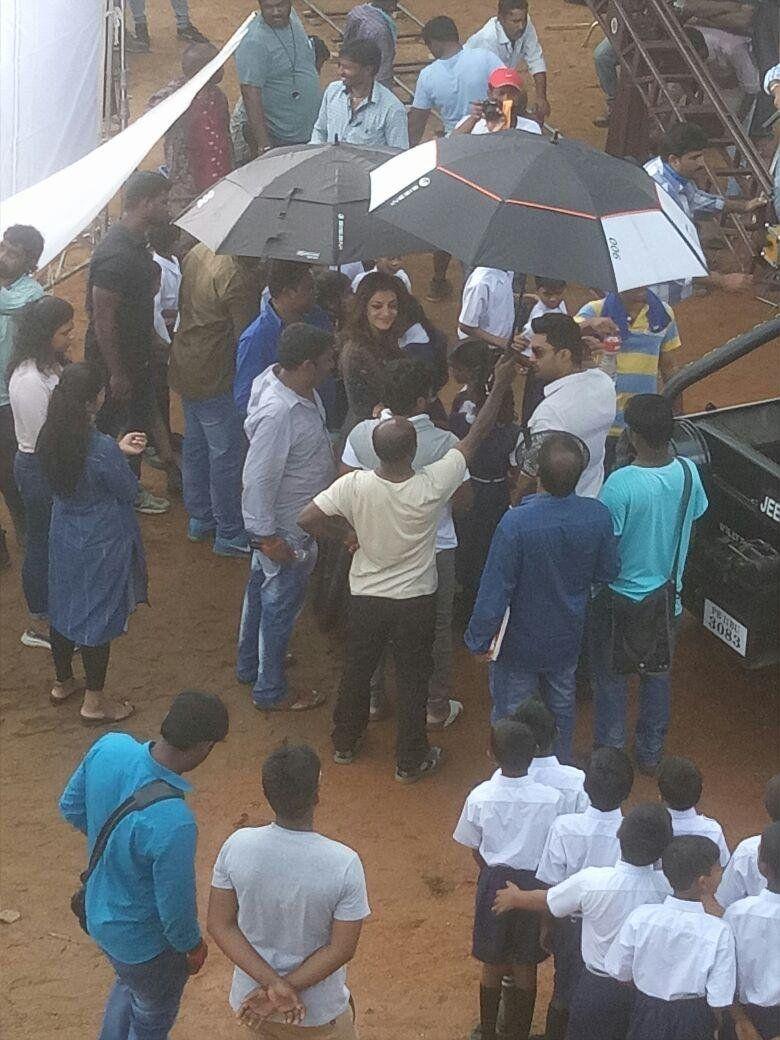 GOES VIRAL: Kajal Agarwal Stills Leaked from MLA Movie Shooting Spot