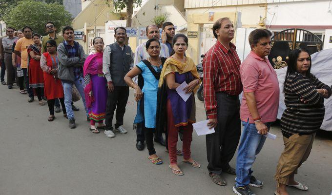 Gujarat Elections 2017 First Phase Polling Photos