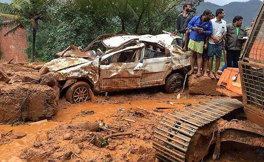 Heavy rains and floods devastate normal lives of Kerala, houses washed away