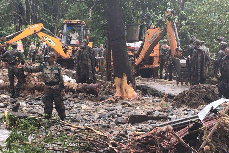 Heavy rains and floods devastate normal lives of Kerala, houses washed away