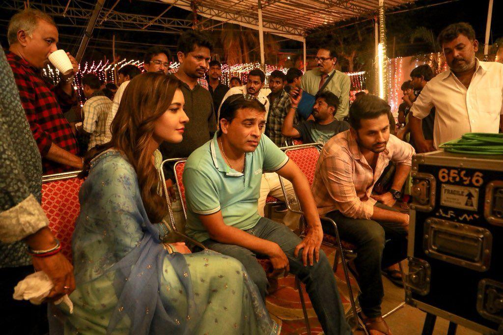 Here are the beautiful working stills from Srinivasa Kalyanam