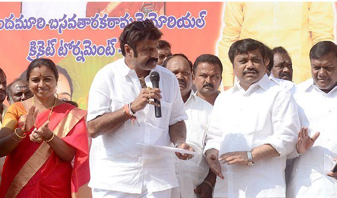 Hero Nandamuri Balakrishna Plays Cricket in Anantapur Photos