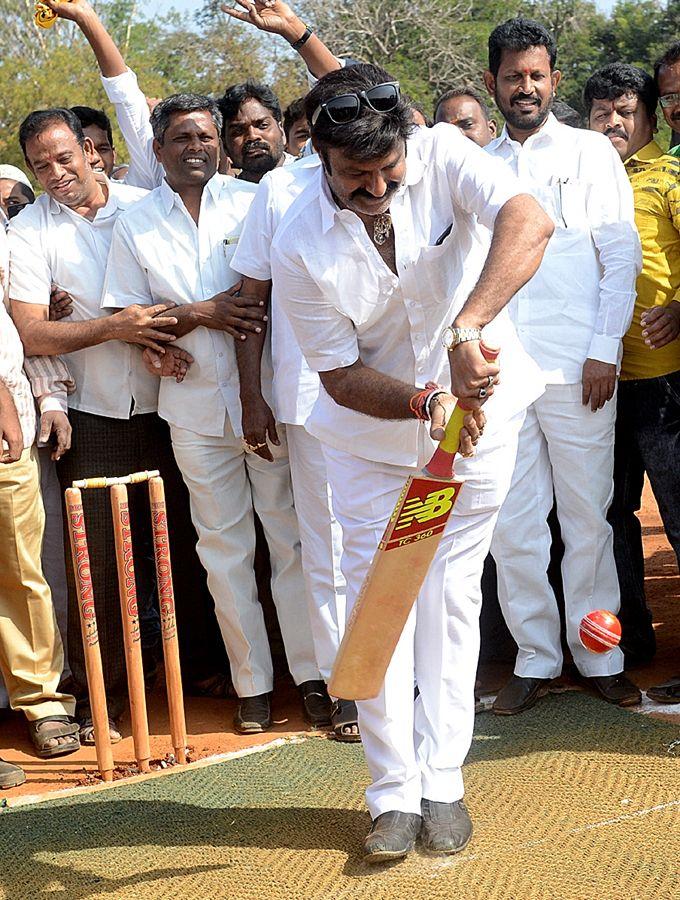 Hero Nandamuri Balakrishna Plays Cricket in Anantapur Photos