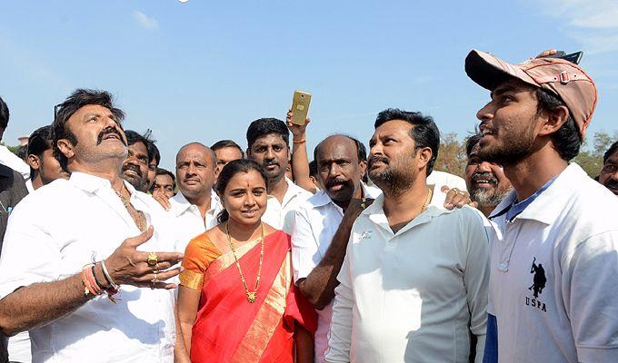 Hero Nandamuri Balakrishna Plays Cricket in Anantapur Photos