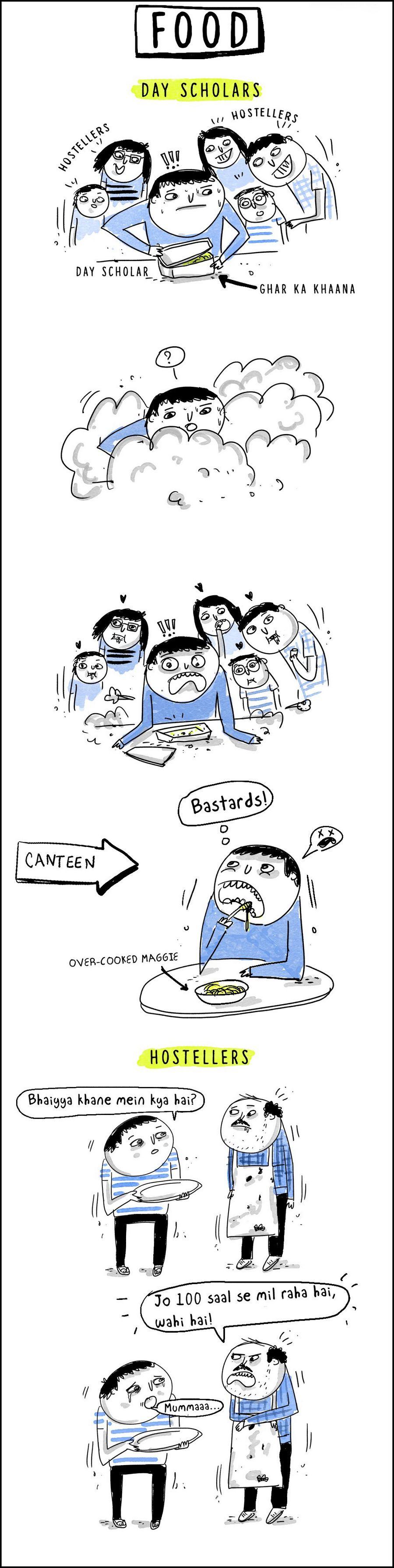 Hilarious Comics: Differences Between Life As A Hosteller & Life As A Day Scholar