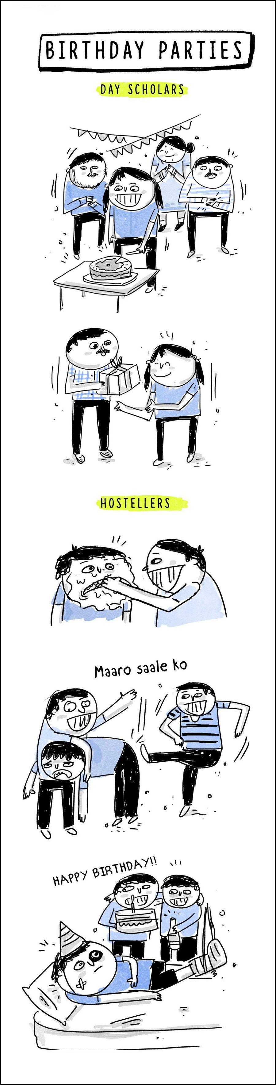 Hilarious Comics: Differences Between Life As A Hosteller & Life As A Day Scholar
