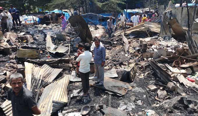 Huge Fire Accident At Madhapur Photos