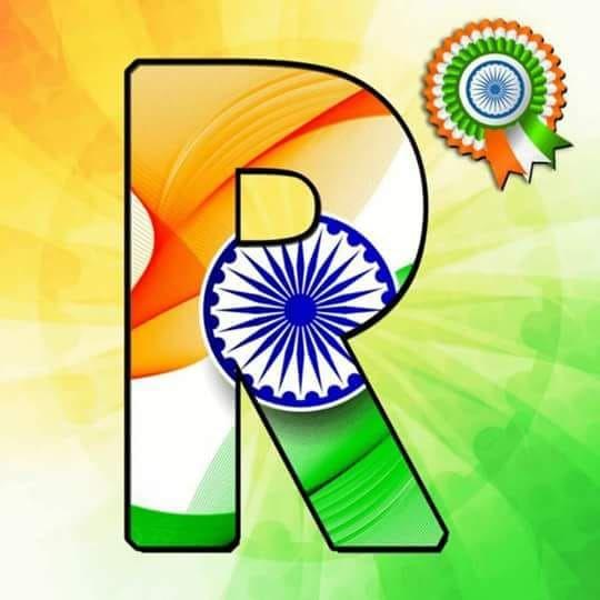 Independence Day Indian Alphabet Flag letters Tiranga Profile Pictures