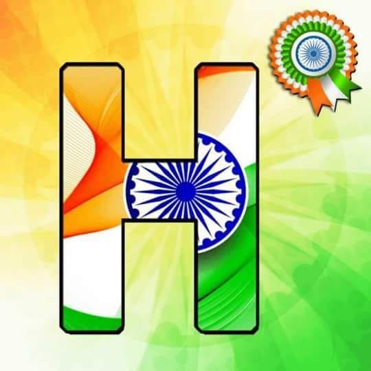 Independence Day Indian Alphabet Flag letters Tiranga Profile Pictures