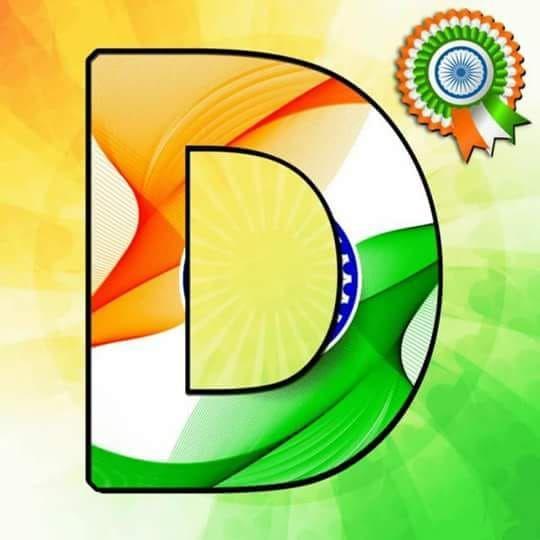Independence Day Indian Alphabet Flag letters Tiranga Profile Pictures