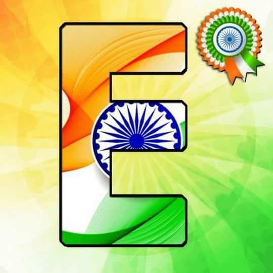 Independence Day Indian Alphabet Flag letters Tiranga Profile Pictures