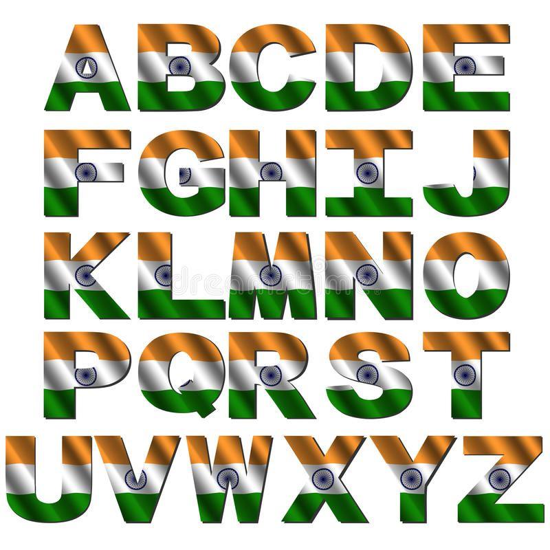 Independence Day Indian Alphabet Flag letters Tiranga Profile Pictures