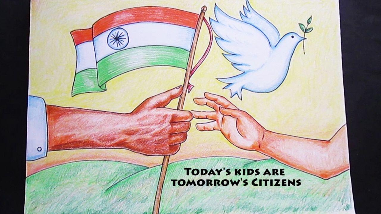 Independence Day Sand Sculpture & Drawing Painting