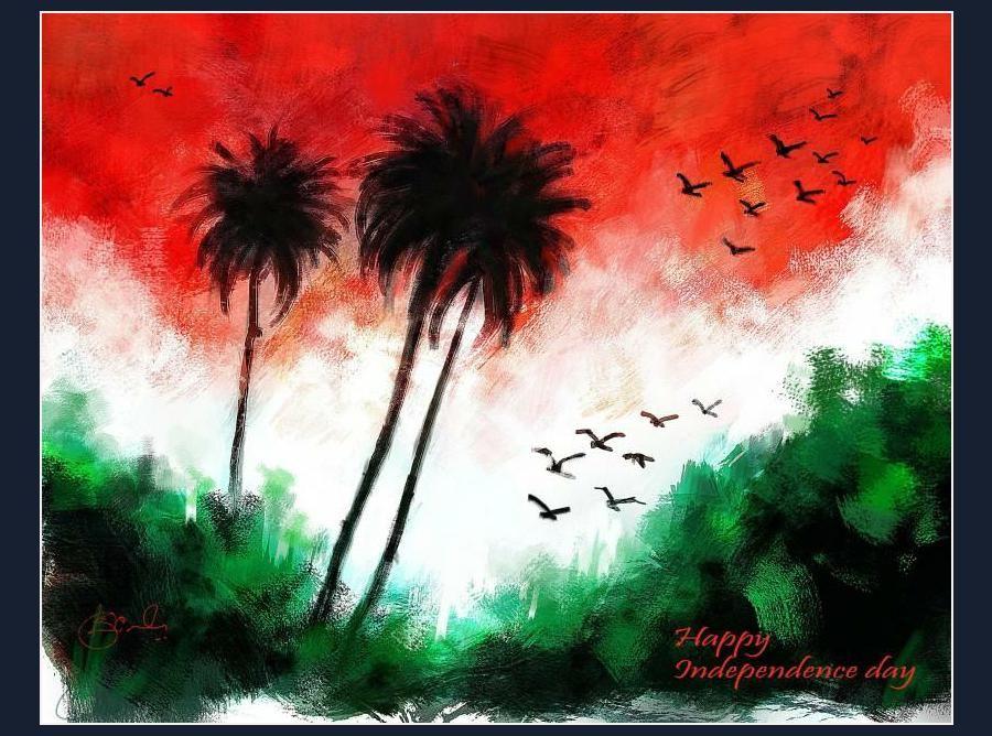 Independence Day Sand Sculpture & Drawing Painting