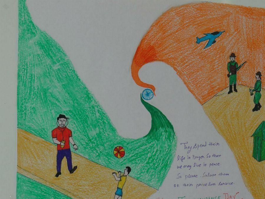 Independence Day Sand Sculpture & Drawing Painting