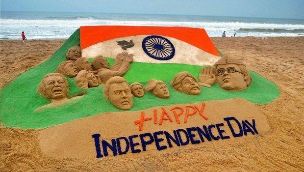 Independence Day Sand Sculpture & Drawing Painting