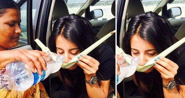 Indian Actress Caught Smoking & Drinking in Real Life Photos