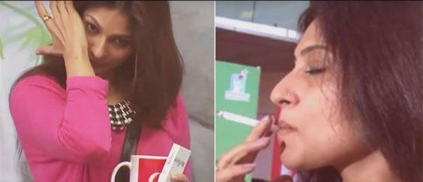 Indian Actress Caught Smoking & Drinking in Real Life Photos