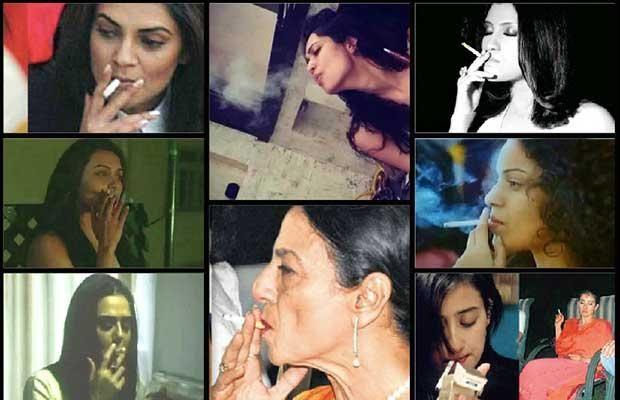 Indian Actresses Caught Smoking in Real Life Photos
