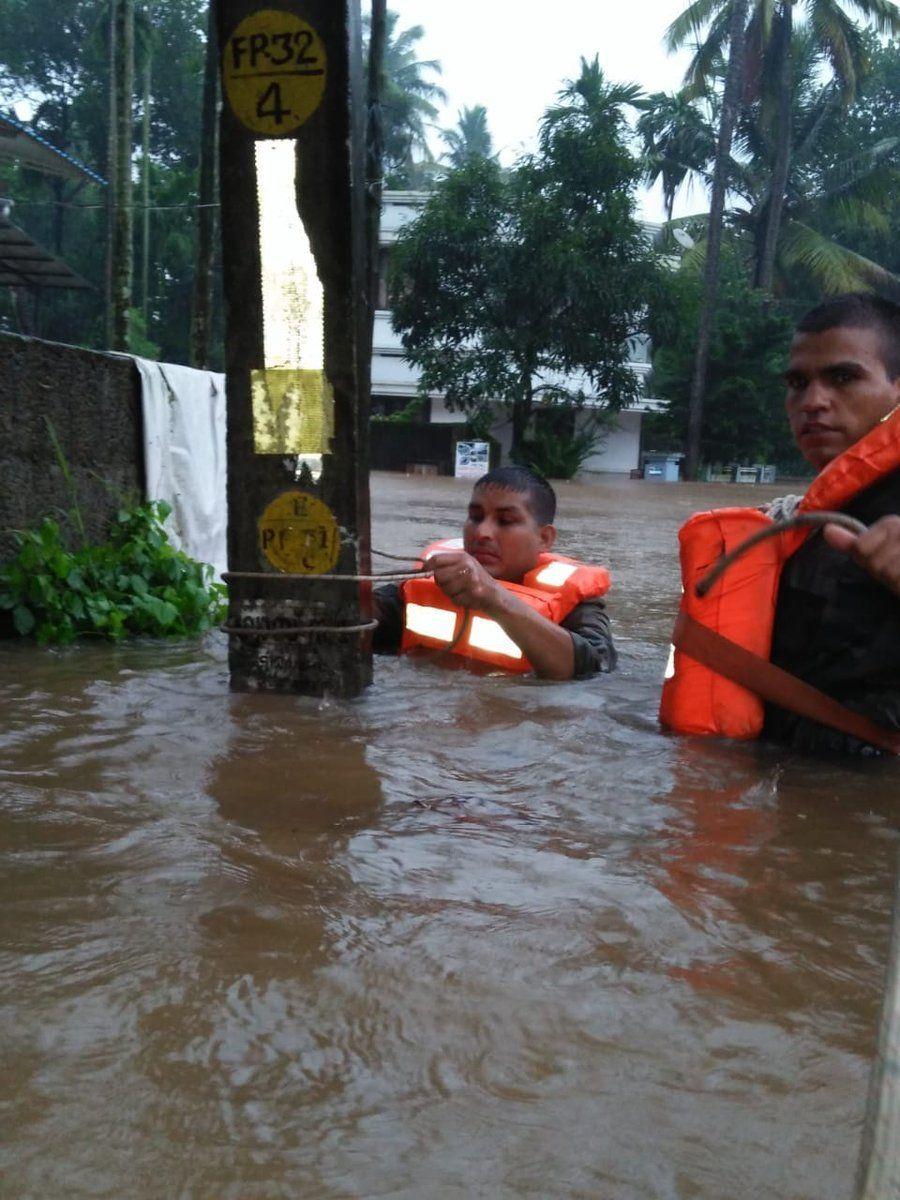 Indian Army & Local Fishermen’s out there in Kerala for rescuing hundreds of life