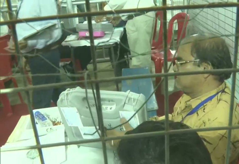 Inside vote counting center at Bhopal