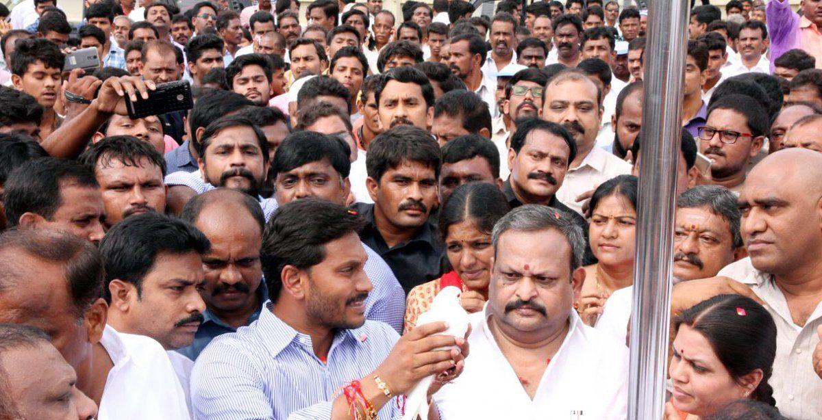 Jagan Flag hoisting at Nandyal Photos