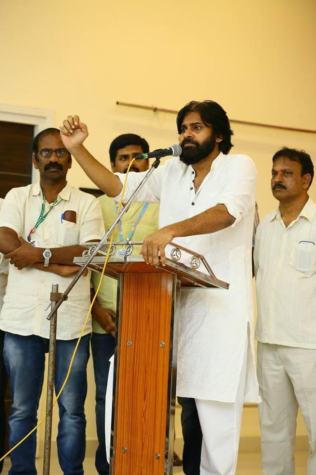 JanaSena Chief Pawan Kalyan Meeting with Lecturers & Chamber of Commerce Members