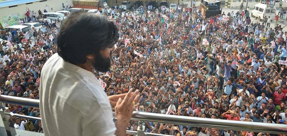JanaSena Chief Pawan Kalyan Porata Yatra at Bhimavaram Photos