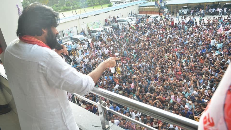 JanaSena Chief Pawan Kalyan Porata Yatra at Bhimavaram Photos