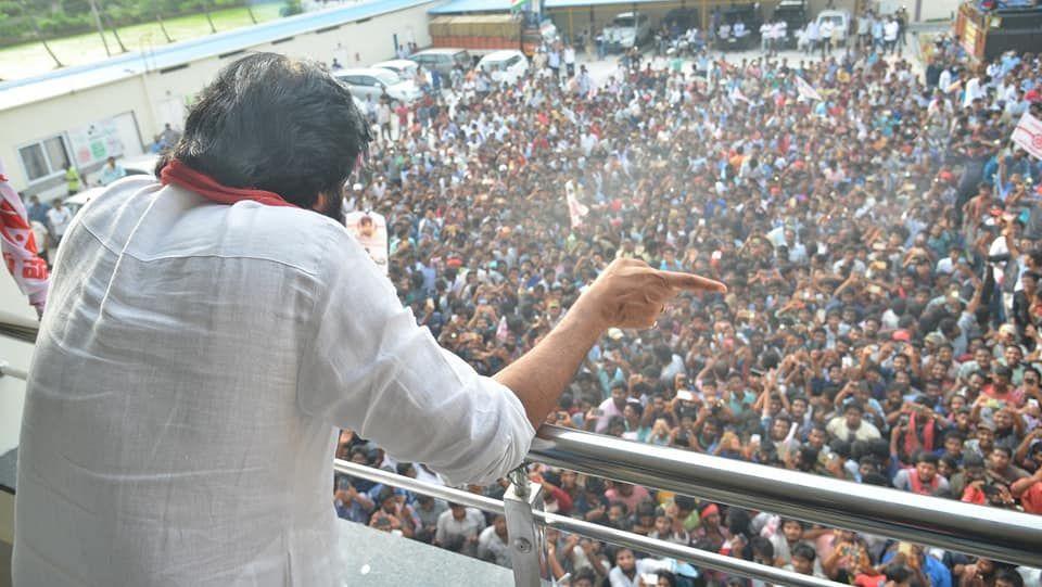 JanaSena Chief Pawan Kalyan Porata Yatra at Bhimavaram Photos