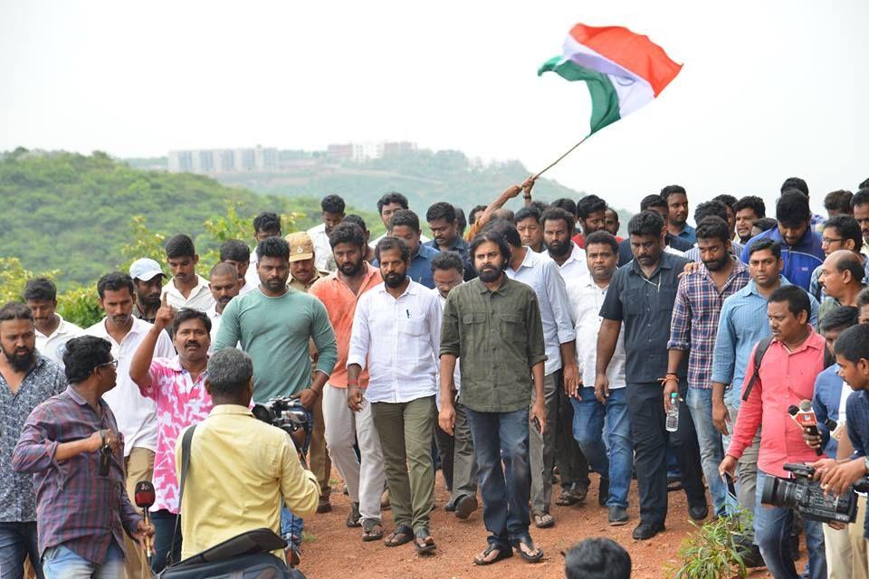 JanaSena Chief Pawan Kalyan Visit to IT Center Area Photos