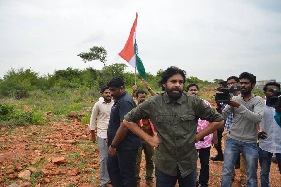 JanaSena Chief Pawan Kalyan Visit to IT Center Area Photos